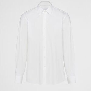 Authentic Prada White Stretch Cotton Shirt